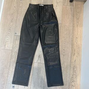 Abercrombie 90s straight leather pant